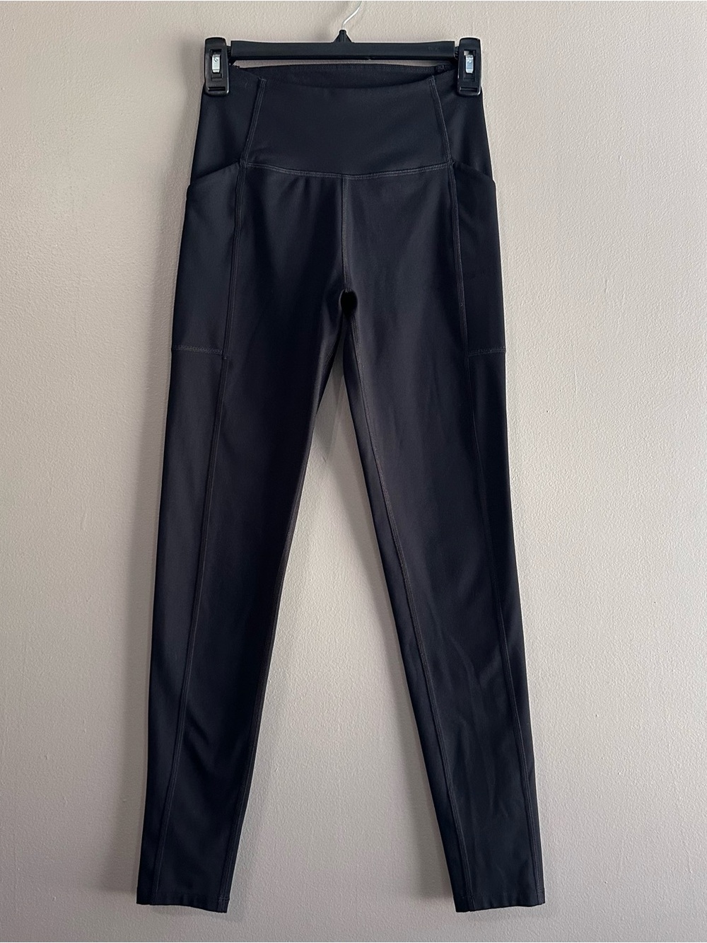 Girlfriend Collective Black Side Pockets Workout Leggings Womens Small Yoga Gym